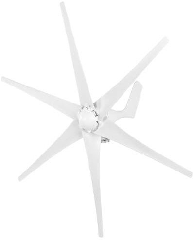 Mini Generatore Eolico 800 W - Generatore Eolico a 6 Pale in Bianco, e Blu - Soluzione di Energia Rinnovabile Ecologica per Case e Fattorie (48V)