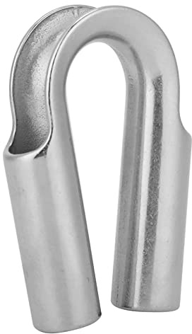 Dedal de acero inoxidable para cables de 6 mm a 24 mm, dedal de tubo de alta resistencia para una fácil instalación, resistente al desgaste y a la abrasión, excelente para (18 mm 1STK)