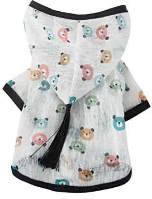 BESPORTBLE Hundebekleidung Für Den Sommer Atmungsaktive Hunde Schutzkleidung Mit Bärenmotiv Für Sonnenschutz Größe S Ideal Für Hundespaziergänge Und Freizeitaktivitäten
