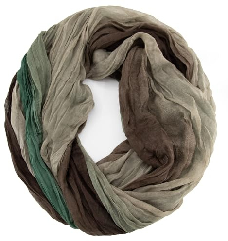 Gloop Damen Schal leichter Loop schal Schlauchschal Tuch mit Farbverlauf | Viele Farben Halstuch Tuch weich und angenehm auf der Haut