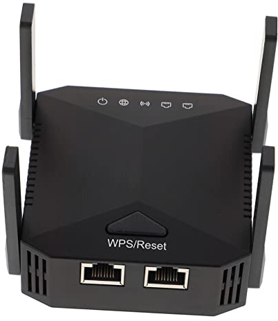 Homoyoyo Répéteur WiFi 2,4 Ghz sans Fil Amplification de Signal, 4 Antennes Abs, Fonction Mémoire et Conception à Trous de Ventilation Latéraux, 300 Mbps pour Maison et Bureau
