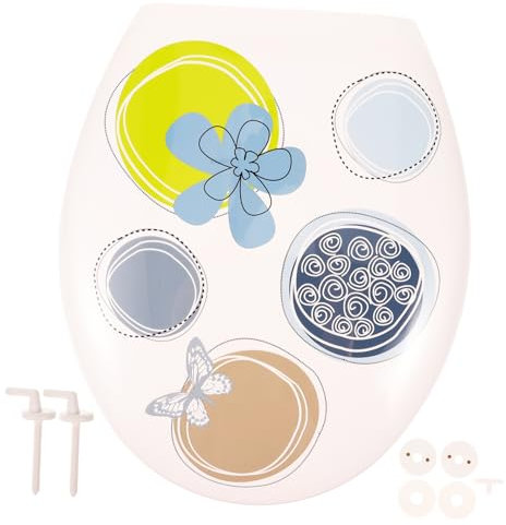 VILLCASE Copriwater Sedile Del Water in Plastica Resistente 18 Pollici Tipo U, Sostituzione Stabile Per Bagno Superficie Liscia Facile Da Pulire