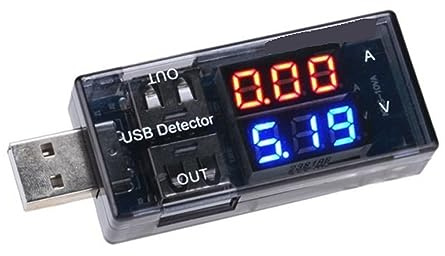 CCZRD Tester del rilevatore di Carica della Tensione di Corrente USB Caricatore del'amperometro del voltmetro della Batteria