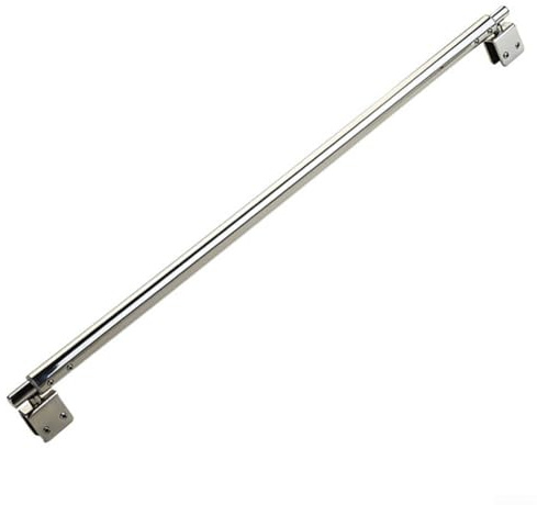 Pumixiy Barre de support réglable en verre de douche 400–600 mm à montage mural avec bras de barre de support en acier inoxydable finition chromée pour panneau de verre de 8 à 12 mm (double pinces)