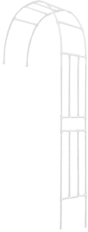 Arche de jardin en métal pour l'extérieur, support durable et résistant aux intempéries pour plantes de vigne, tonnelle en tuyau d'acier recouvert de plastique, design demi-arche