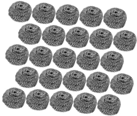 OUNONA 48 Piezas Estropajos de Acero Resistentes para Cocina Unidades Bolas de Alambre Duraderas para Limpieza de Ollas Multiusos para Uso Doméstico y Restauración