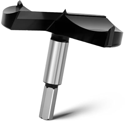 Broca Forstner de 100 mm, 93 mm de longitud con vástago hexagonal para agujeros profundos para madera, madera dura, madera blanda