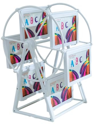 EPIGEIST Cornice Portafoto Rotante Creativa con Ruota Panoramica Cornice Vintage da Tavolo per Decorazione Casa e Ricordi Familiari Adatta per Soggiorno Camera e Ufficio