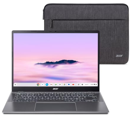acer Laptop Chromebook Plus 514 con Google AI - 14 pulgadas WUXGA 1920 x 1080 IPS Touch Matte Display | Intel Core i3-1315U | 8GB LPDDR5 | 256GB SSD | Wi-Fi 7 | Cámara FHD | Chrome OS | CB514-5HT-33RD
