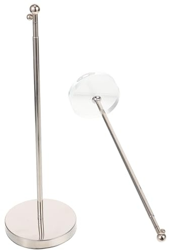 ABOOFAN Desktop Flag Holder and Telescopic Flag Pole with Stable Metal Base 2pcs Lightweight Table Flagpole Stand for Office, Game, and Photography Use