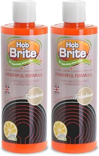 Hob Brite Hob Cleaner Cream 2 x 250ml - Powerful Formula For Ceramic,Electric,Halogen & Induction Hob Cream Cleaner