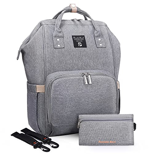 Pomelo Best Mochila de Pañales y Biberones, Impermeable, Gran Capacidad y Compartimiento Múltiple, Mochila Cambiador pañales Puede Colgarse Sobre la Silla de Bebés
