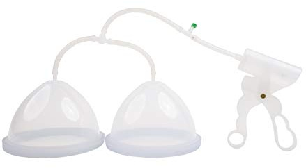 Fröhle BP008 Brustpumpe Duo Cup D mit Scherengriffvakuumpumpe für größere Brüste