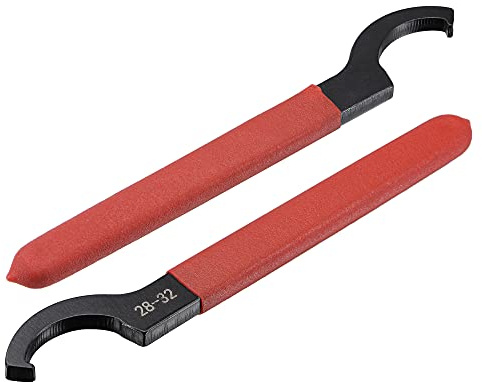 sourcing map C Hakenschlüssel Spannzangenfutter für Rundmutter mit rutschfestem Griff 28-32mm