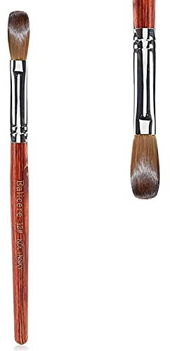 12# Sable Nail Art Brush,Manicure tool,Red Wooden Nail Brush for acrylic nails,Polygel Brush for Acrylic