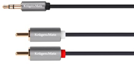 Kruger&Matz Câble Jack 3.5 Prise Stéréo - 2RCA 10m KM1215 Basic