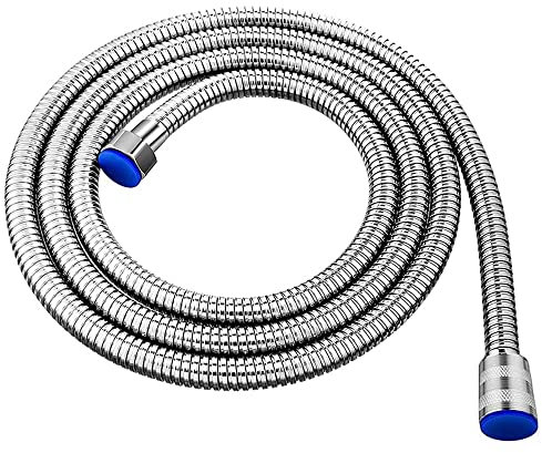 Flexibler Duschschlauch, 3 Meter Universal-Duschschlauch, G1/2 Zoll Anschlüsse mit Teflon und Dichtung, Anti-Explosion und hohe Temperaturbeständigkeit, Anschluss aus Messing