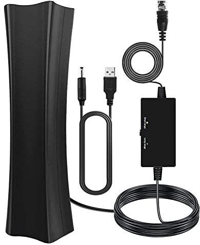 Antena de TV para Smart TV, Antena de TV Freeview, Amplificador Digital 4K HD para Interiores, recepción de señal de 360° con Amplificador de señal compatibles con Todas Las Antenas de TV