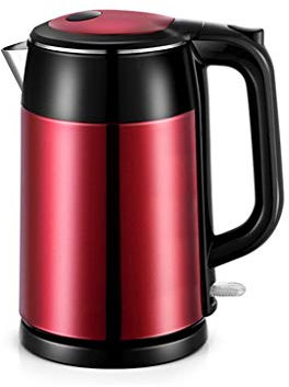 Bouilloire électrique, bouilloire électrique 1,7 L, bouilloire 1800 W, bouilloire électrique en acier inoxydable 304 rouge Present