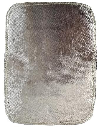 Almohadilla de mano trasera aluminizada, guantes de protección de mano, calor de soldadura ignífugo de PU para manos, almohadilla de mano de calor