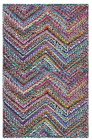 Rechteckiger Teppich, 2,9 x 4,5 m, mehrfarbig, geflochtene Chindi-Baumwolle, Jute-Teppich, geometrischer Kelim-Teppich, für drinnen und draußen, Teppich, Flachgewebe, Teppiche für Schlafzimmer,