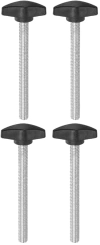 QUARKZMAN 4 Stück Rändelschrauben M8 x 80mm Flügelschraube mit T-förmige Handgriff, Verzinkte Kohlenstoffstahl Gewindebolzen Daumenschrauben 36mm Spannschraubenknopf für Schnellentfernung
