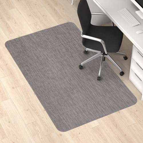 Blvornl Office Chair Mat for Hardwood Floor and Low Pile Carpet, 90 * 122cm Desk Computer Chair Mat for Hard Wood, Anti-Slip Hard Floor Protector Rolling Chair Mat, PVC Mat Desk Rug for Office Home