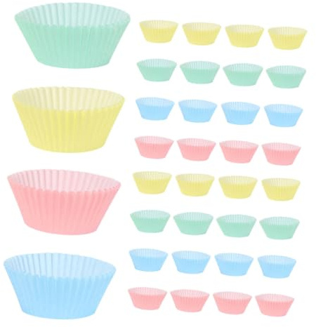 Cabilock 200piezas Bandeja De Papel Para Hornear Capacillos Para Cupcakes De Color Sólido Prueba De Aceite Para Hornear Muffins Moldes De Papel Para Muffins Capacillos De Para Cupcakes
