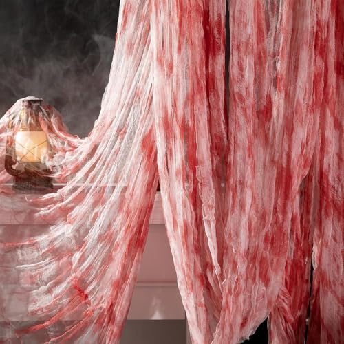 5x2.15M Halloween Gruseliges Tuch Dekorationen - Halloween Gruseliger Stoff | Gruseliges Tücher für Party Innen Außen Gruselhäuser Türen