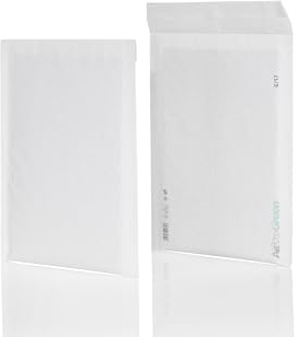 AirPro Green Papierpolstertasche 17G (100 Stück), haftklebende Versandtaschen ohne Fenster, Versandtaschen aus FSC® Papier mit Polsterschicht aus Papier für sicheren Versand, 250 x 350 mm, 75g/m²