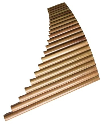 Panflöte aus Bambus C/G 16-Rohr Panflöte Natur Bitter Bamboo Panflöte Stimmlack mit Tasche(C)