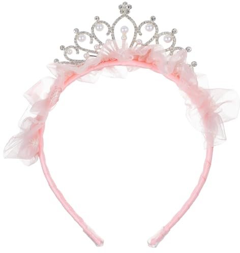 AOZUO krona flicka, prinsessor tiara kronor pannband söt tyll bågar hårband kristall drottning diadem för födelsedag jul kostym brud bröllop halloween