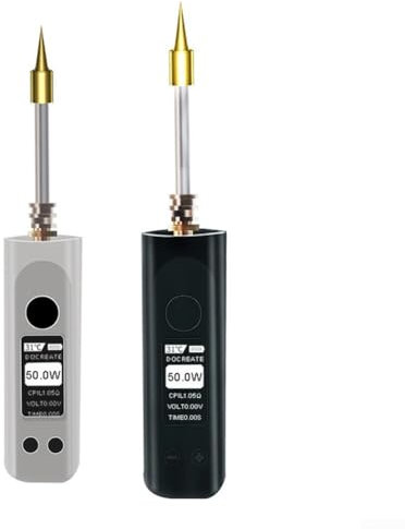 Fer à souder sans fil léger et fiable avec chaleur rapide, écran LCD (blanc)