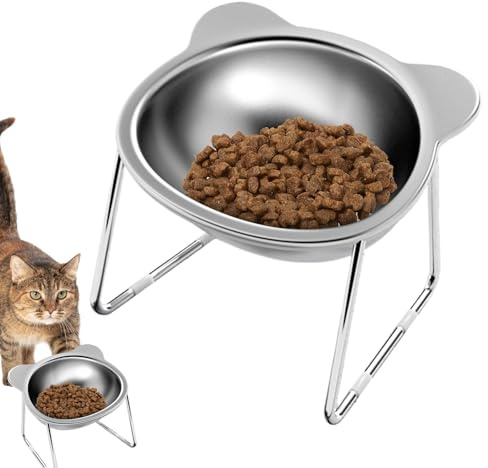 Katzennapf mit Schnurrhaar, erhöhte Katzenfutterschalen, erhöhte Katzenfutterschalen, Anti-Erbrechen Katzen-Futternäpfe | Abnehmbares Design Katzenfutterschalen, Wasser- und Futternapf für Kätzchen