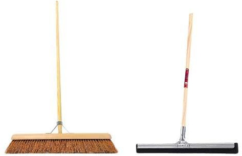 Synx Tools Coco Innenbesen 60cm + Bodenzug 35cm mit Stiel 120cm - Saalbesen – Bodenreiniger – Mopp – Weicher Kokosbesen mit Stiel 150cm