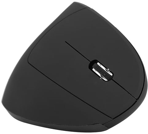 Juroupi 2.4GHz Optical 1600DPI Wireless Ergonomic Vertical Gaming Mouse NOn Delay for Pc Laptop White (Black)