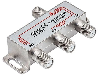 Splitter di segnale a 3 vie, 5-2450MHz, Passo DC; Ideale per la distribuzione del segnale nei sistemi di comunicazione e trasmissione dati.