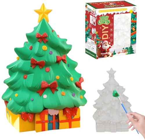 ARONRAVE Sparschwein für Kinder DIY Spardose Kinder Spardose Mädchen Bastelset Weihnachten Kinde-r Basteln Weihnachten Kind-er für Junge und Mädchen Weihnacht-en Geburtstagsgeschenke (Weihnachtsbaum)