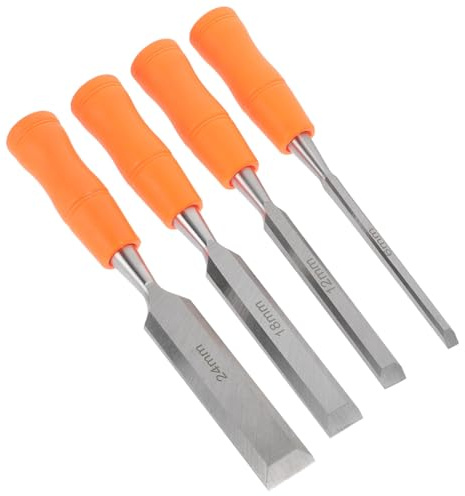 Sewroro 4pezzi Scalpelli per Legno Resistenti Impugnatura Ergonomica Kit per Intaglio Fai da Te Strumenti Portatili per Incisione Domestica e Artigianato