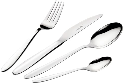 Lagostina Lavinia, Set Posate per Posto Tavola da 4 Pezzi in Acciaio Inox 18/10, Design Senza Tempo, Resistenti ed Eleganti