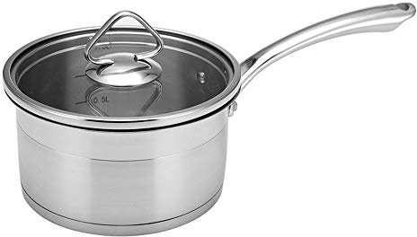 Pentola per il Latte 304 in acciaio inox Milk Pan non rivestito con mescola cucina ispessimento inferiore per Uso Quotidiano
