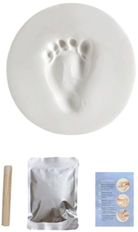 Genérico Kit De Recuerdo De Huella De Mano De Bebé, De Arcilla De Alimenticio, Molde De Memoria Para Recién Nacido, Juego De Huellas De Perro | Regalo Único Para bby Shower, Accesorio Decorativo