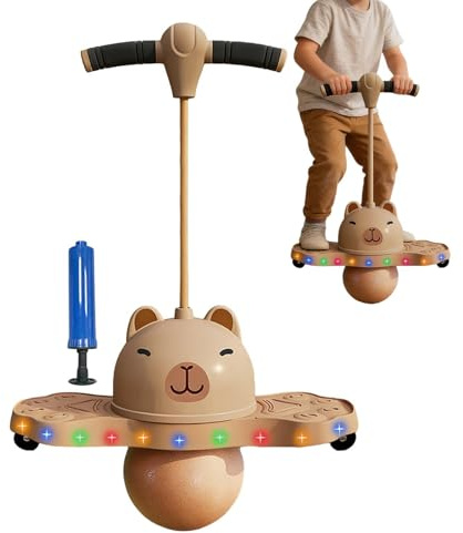 Generisch Balance-Hüpffußball für Kinder | Leuchtendes Hüpftier | Sprungbrett mit Trickfunktion,für Kinder, Jugendliche, Zuhause, Wohnzimmer, Garten, Spielplatz, Fitness