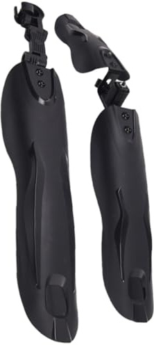 Housoutil 2 Pièces Set de Garde-Boue en Plastique Noir pour Vélo de Montagne et Route, Facile à Installer Résistance, pour Usage VTT