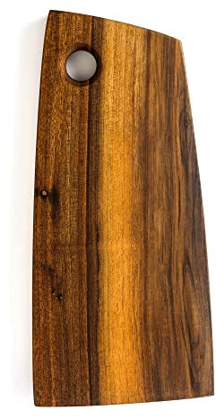 tuuli Kitchen Planche à découper Plateau à cuisine à Fromage Bois Noyer Massif Handmade (Surf)