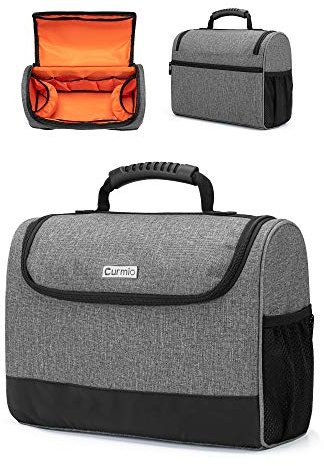 CURMIO Bartender Set Aufbewahrungstasche, Tragetasche für Cocktail Set, Cocktailshaker Bar Set, Reisetasche für Barkeeper Set, Patent Angemeldet(Ohne Cocktail Zubehör),Grau
