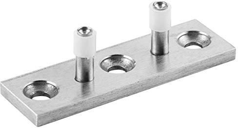 Jarchii Einfache Installation 304 Edelstahl Hochleistungsstahl Verstellbare Bodenführung für Holztüren Schiebetüren Nylonrollen Tor Scheunentore, Silber