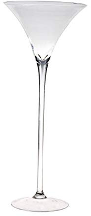 INNA-Glas Bicchiere da Martini XXL Sacha Air su Supporto, Trasparente, 60cm, Ø26cm - Vaso di Vetro - Bicchiere Decorativo