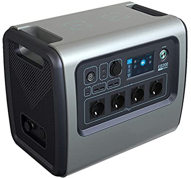 WSHA 2000Wh 220V Solar Generator Power Station Off Grid Safety 2000W Portable Energy Power Wireless Charging Bank for Car Camping Travel