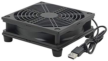 ohfruit Ventilador USB de 120mm 5V, Ventilador USB portátil de la Oficina del hogar 1200 RPM, Ventilador de refrigeración USB de Metal para el Ordenador portátil/Caja de TV/AV cabint/PS 4/Router-N